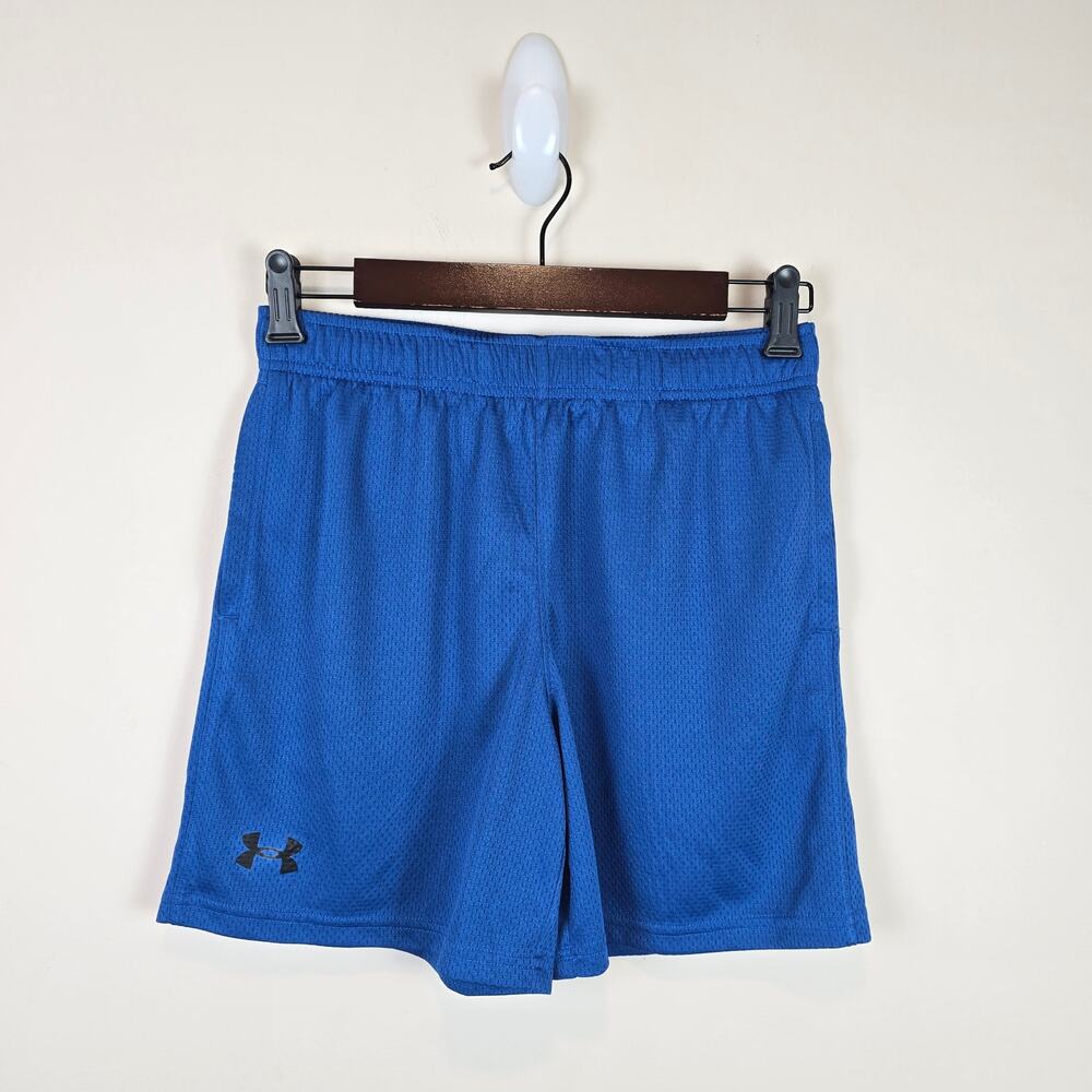 Under Armour Boys Size YXS/7 Tech Mesh Shorts Tech Blue 1387348